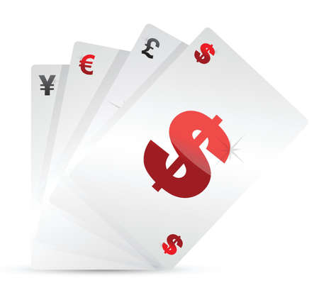 set of currency cards illustration design over white backgroundのイラスト素材