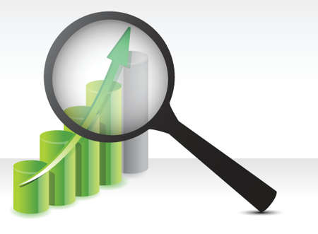 business results under review concept illustration designのイラスト素材