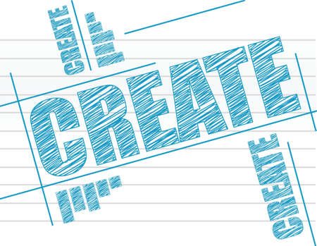 create text on notepad illustration design graphのイラスト素材