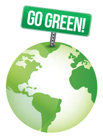 go green sign illustration design over a white backgroundのイラスト素材
