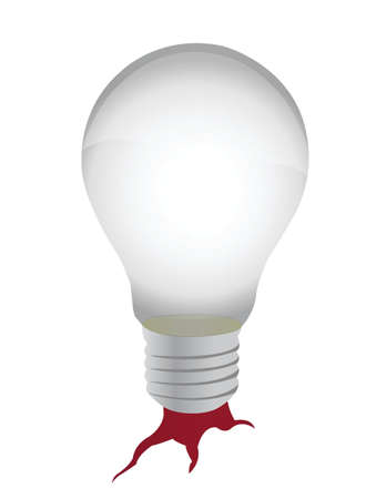 lightbulb tree illustration design over a white backgroundのイラスト素材