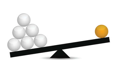 misbalance concept illustration design over a white background designのイラスト素材