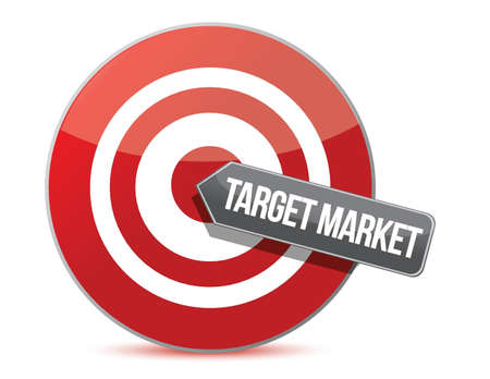 target market concept illustration design over a white backgroundのイラスト素材