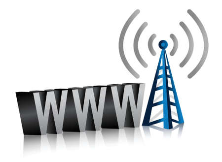 www wifi tower illustration design over a white backgroundのイラスト素材