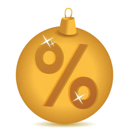 gold ornament discount percentage illustration design over whiteのイラスト素材