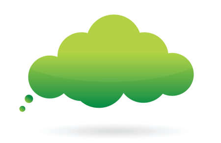 think green message bubble illustration design over whiteのイラスト素材
