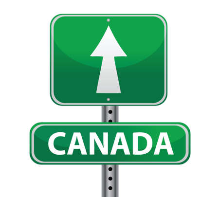 canada border sign illustration design over whiteのイラスト素材