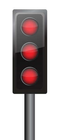 all lights in red illustration design traffic signのイラスト素材