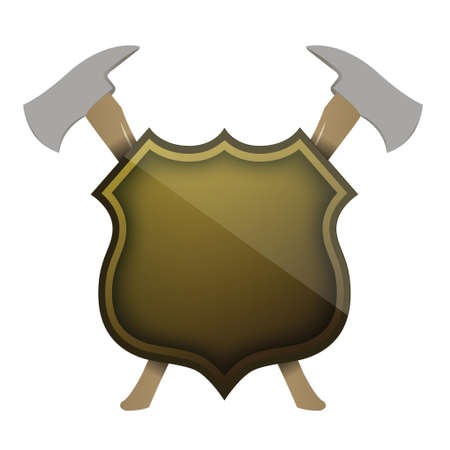 shield of protection illustration design over a white backgroundのイラスト素材