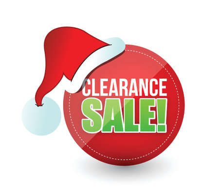 christmas sale sign illustration design over whiteのイラスト素材