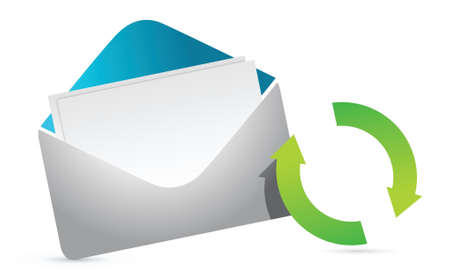 mail cycle illustration design over a white backgroundのイラスト素材