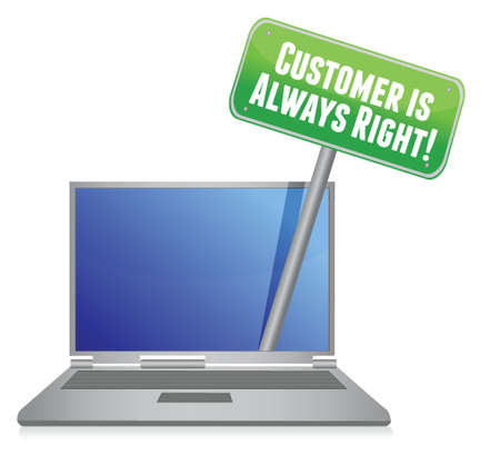 customer is always right illustration design over whiteのイラスト素材