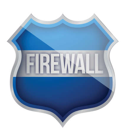 firewall shield illustration design over a white backgroundのイラスト素材