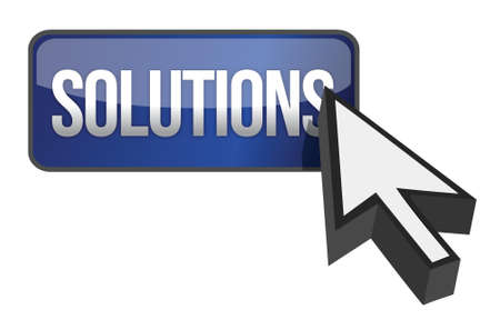 solutions button illustration design over a white backgroundのイラスト素材