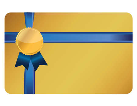 gift card banner and ribbon illustration design over a white backgroundのイラスト素材