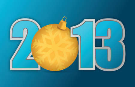 2013 christmas ornament background design over blueのイラスト素材