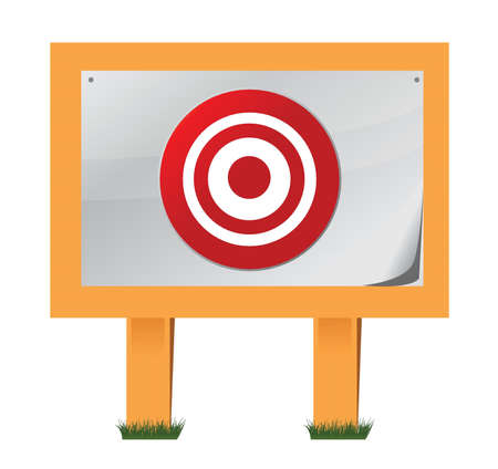 target placed on wooden boards illustration design over whiteのイラスト素材