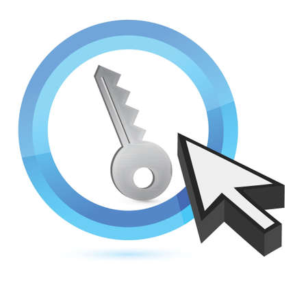 key icon illustration design over a white backgroundのイラスト素材