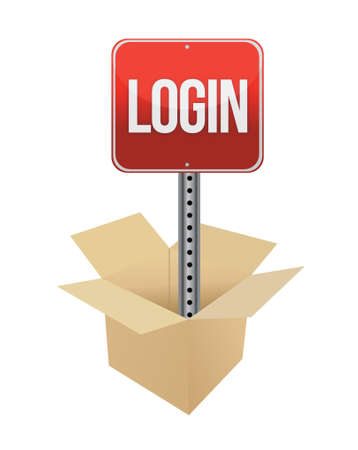 login sign illustration design over a white backgroundのイラスト素材