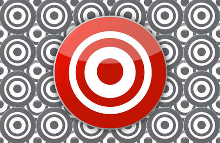 main target illustration design over targets in the backgroundの写真素材