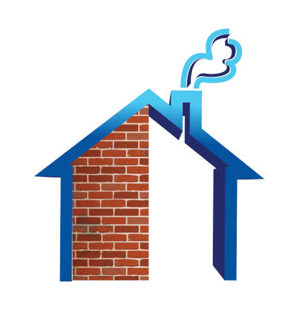 Real estate house building illustration design over whiteのイラスト素材