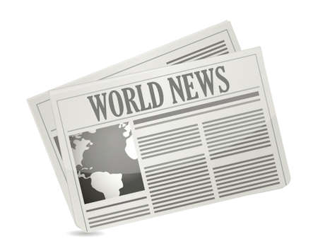 Global news concept illustration design over whiteのイラスト素材