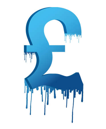 ink dropping currency illustration design over a white backgroundのイラスト素材