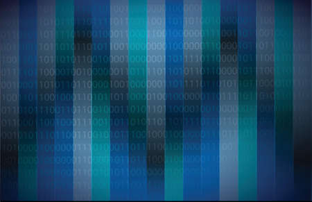 Binary code dark blue illustration design backgroundのイラスト素材