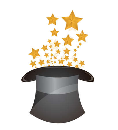 magic hat illustration design over a white backgroundのイラスト素材