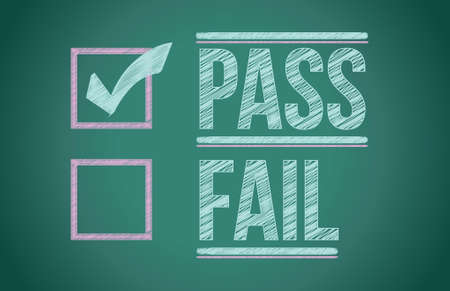 check mark for pass selection illustration design