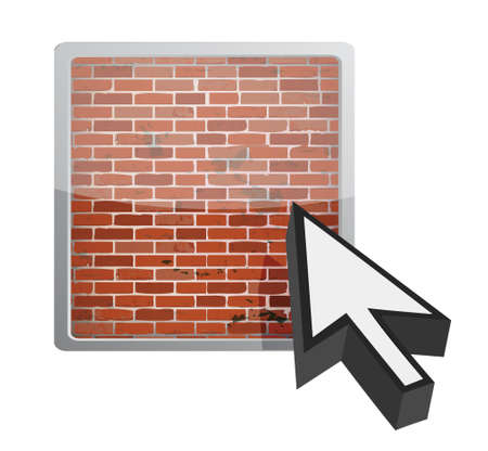 firewall button illustration design over a white backgroundのイラスト素材