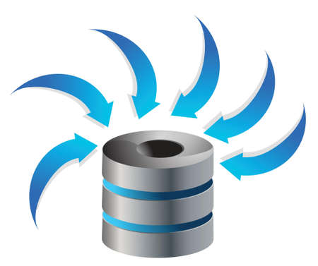 Cloud Computing Server Icon illustration design over whiteのイラスト素材