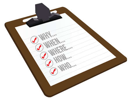 Check questions and mark illustration design over whiteのイラスト素材