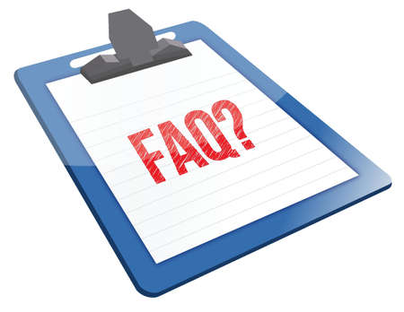 FAQ Icon clipboard illustration design over a white backgroundのイラスト素材
