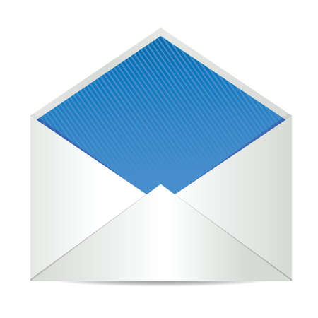 open envelope illustration design over a white backgroundのイラスト素材