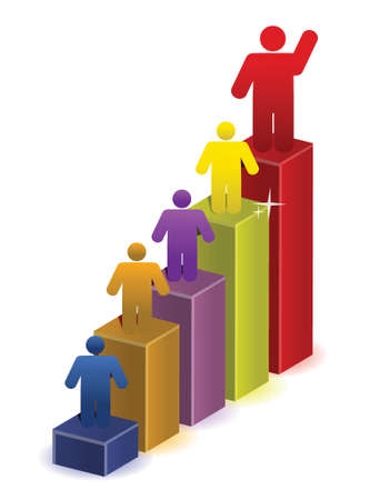 Corporate Business graph icons illustration design over a white backgroundのイラスト素材