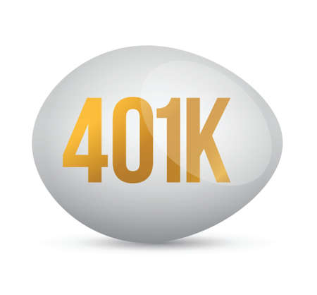 savings 401k financial planning retirement design over a white backgroundのイラスト素材