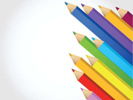 Colour pencils illustration design over a white backgroundのイラスト素材