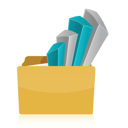 folder Business graph illustration design over a white backgroundのイラスト素材