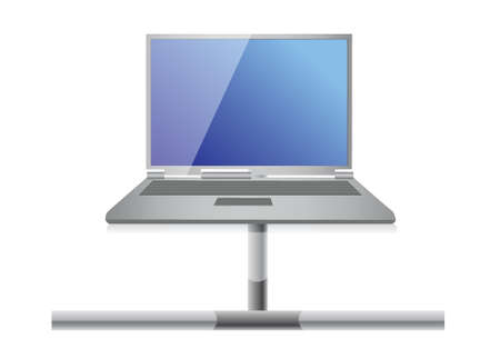 laptop icon illustration design over a white backgroundのイラスト素材