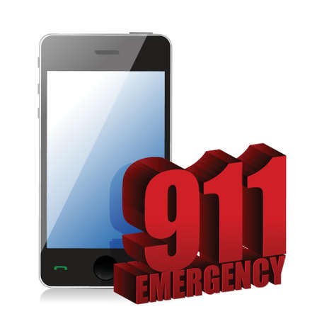 Emergency Phone illustration design over a white backgroundのイラスト素材