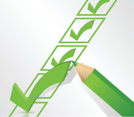 illustration design of check mark over white backgroundのイラスト素材