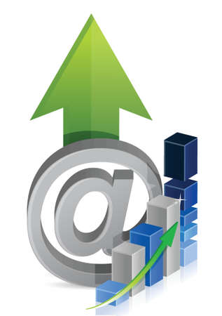 internet graph business illustration design over a white backgroundのイラスト素材