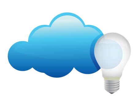 Cloud maintain ideas concept illustration design over a white background designのイラスト素材
