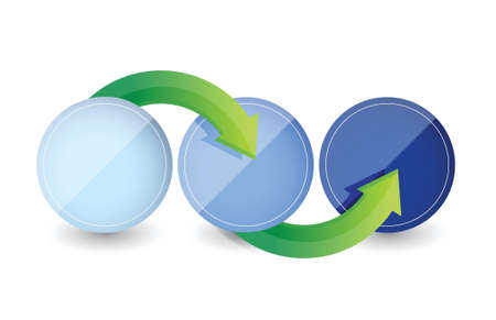 sphere step diagram illustration design over a white backgroundのイラスト素材