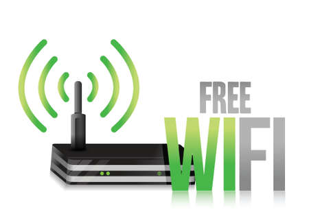 free wifi router illustration design over a white backgroundのイラスト素材
