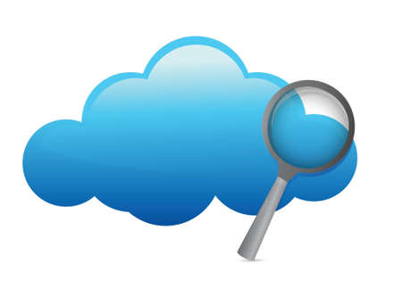 glossy Cloud illustration design over a white backgroundのイラスト素材