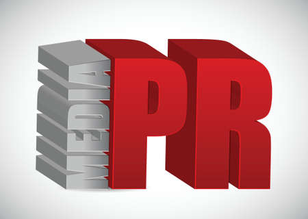 Advertising concept. media PR illustration design over whiteのイラスト素材