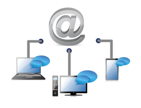 internet connection illustration design on white backgroundのイラスト素材