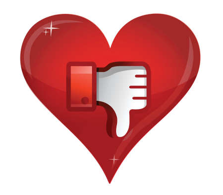 love Dislike Icon. Thumb down Sign illustration designのイラスト素材
